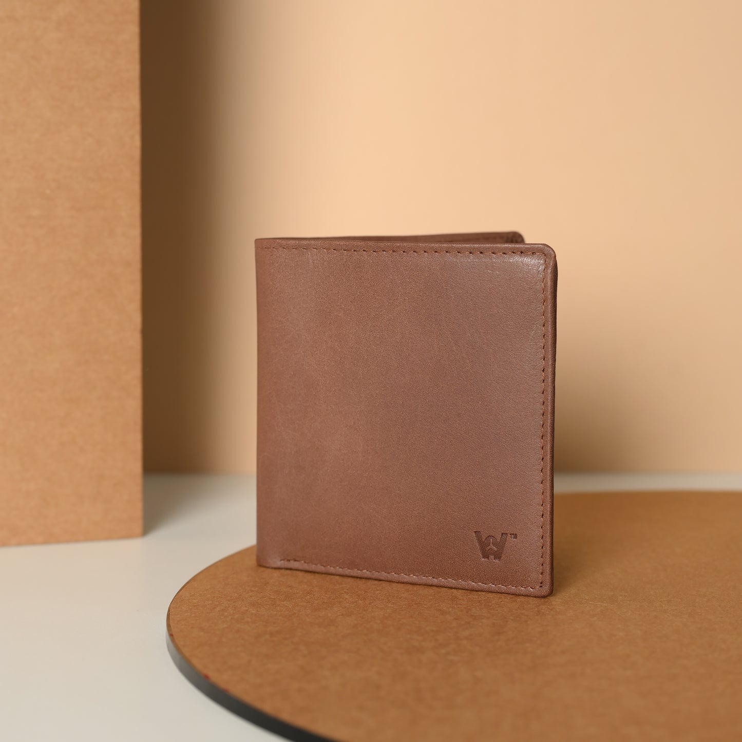 Waultt Sleek Notecase Tan Leather Bifold Wallet for Men