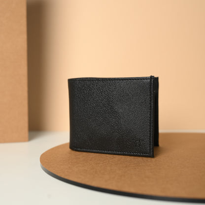 Waultt Premium Vegan Black Leather Bifold Wallet for Men