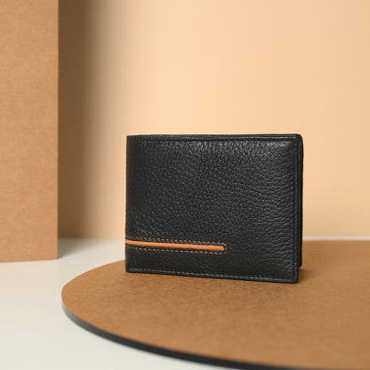 Waultt Luxurious Tan Leather Bifold Wallet for Men