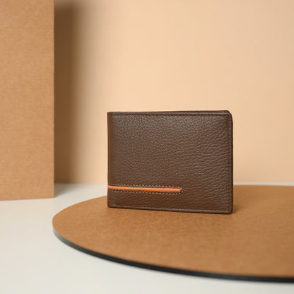 Waultt Luxurious Tan Leather Bifold Wallet for Men
